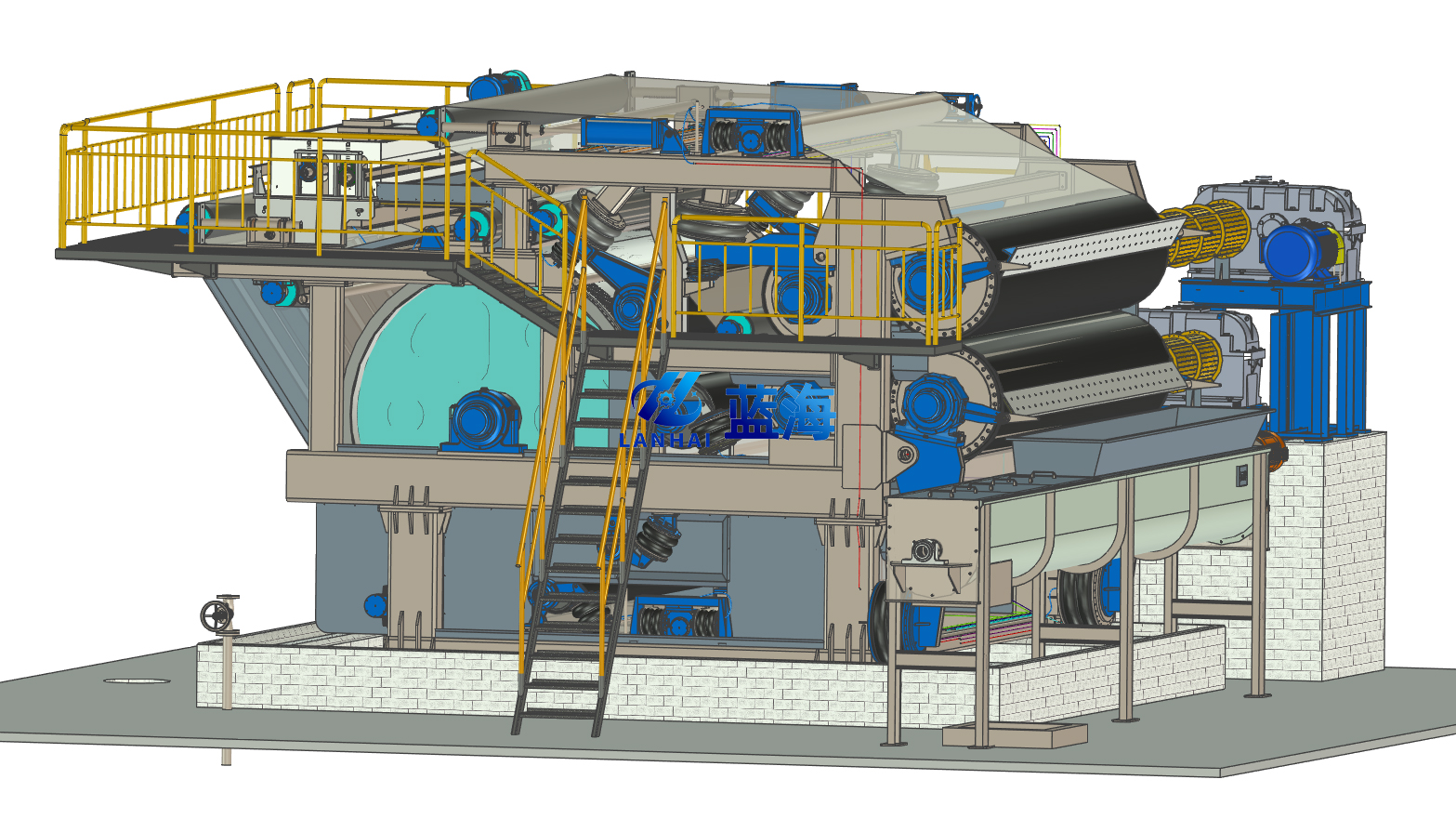 双网转鼓对辊强压脱水装置介绍及工作原理
